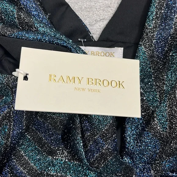 Ramy Brook Metallic Blue and Black bathing suit - Picture 4 of 10